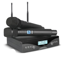 HKM-622227 Dual Wireless Professional Microphone System with FM Modulation and Dual Channels
