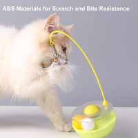 HKM-6222653 Interactive Cat Tumbler Toy with Catnip, Feather Teaser, and Bell for Indoor Exercise