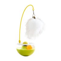 HKM-6222653 Interactive Cat Tumbler Toy with Catnip, Feather Teaser, and Bell for Indoor Exercise