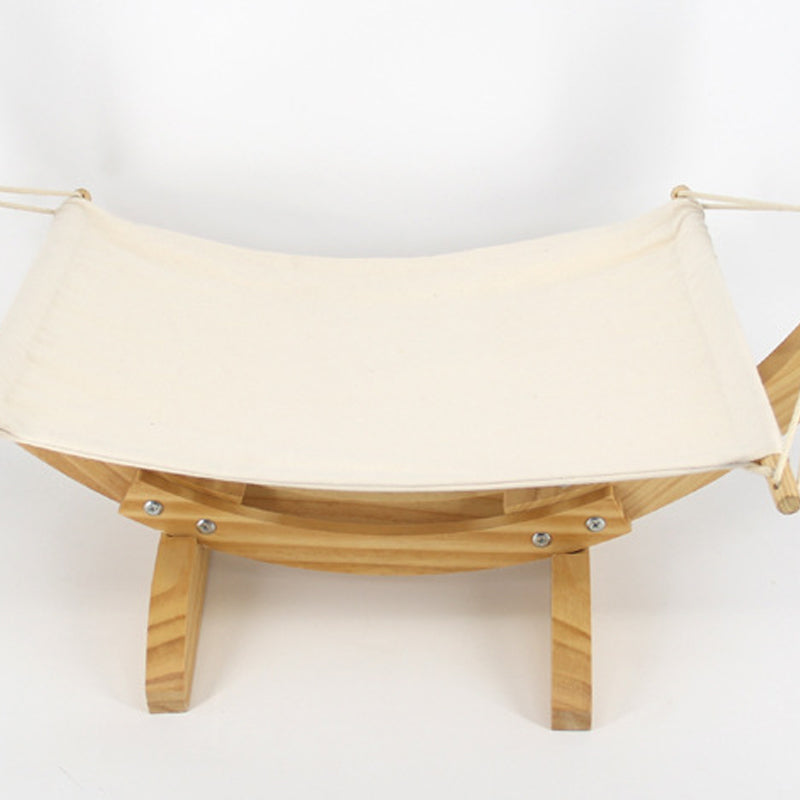 HKM-6222781 Removable and Washable Breathable Cat Hammock with Wooden Frame and Plush Mattress