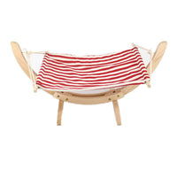 HKM-6222781 Removable and Washable Breathable Cat Hammock with Wooden Frame and Plush Mattress