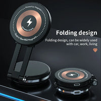 HKM-622291 360-Degree Rotating Wireless Charger and Magnetic Car Phone Holder with Suction Cup Mount