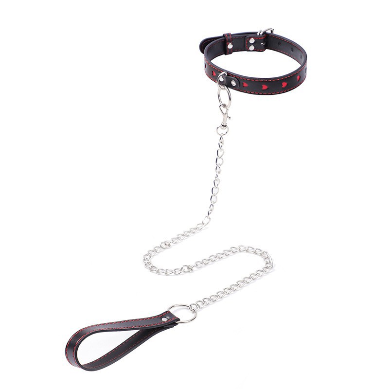 HKM-6223805 Belleish Interactive Collar - Variety of Styles in Black and Red, PU Material, Perfect for Roleplaying