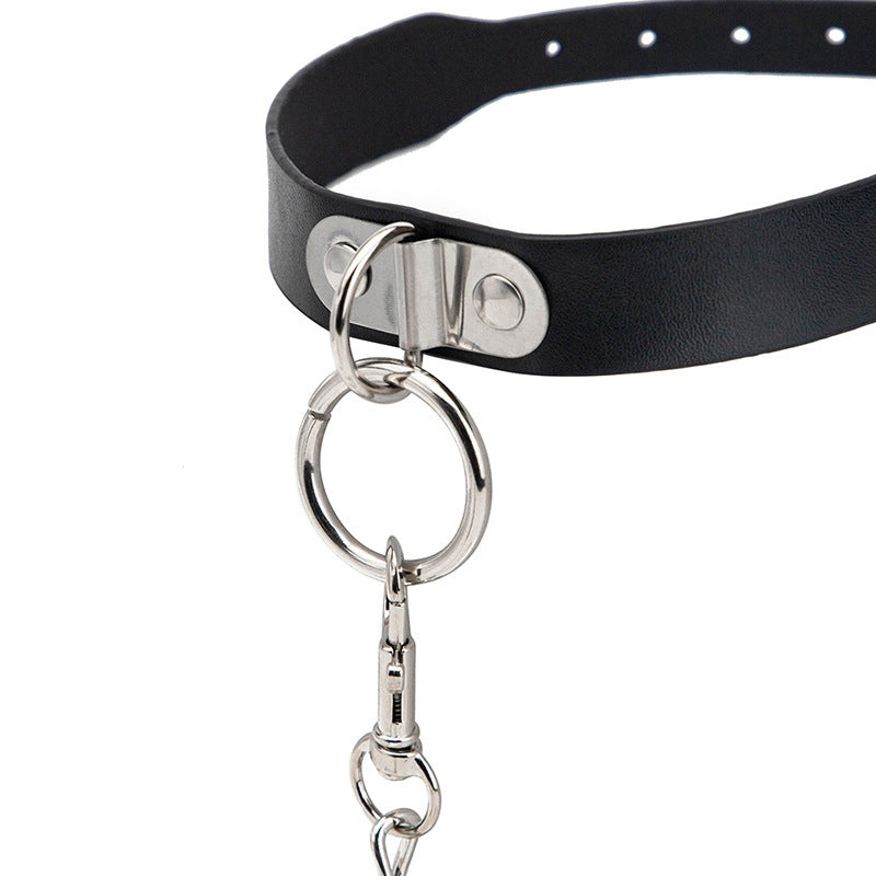 HKM-6223805 Belleish Interactive Collar - Variety of Styles in Black and Red, PU Material, Perfect for Roleplaying