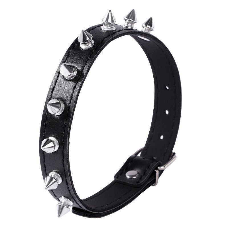 HKM-6223805 Belleish Interactive Collar - Variety of Styles in Black and Red, PU Material, Perfect for Roleplaying