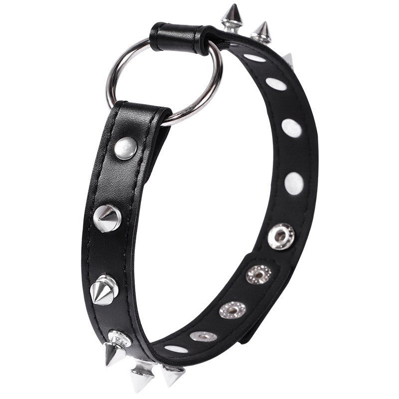 HKM-6223805 Belleish Interactive Collar - Variety of Styles in Black and Red, PU Material, Perfect for Roleplaying