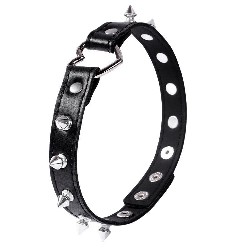 HKM-6223805 Belleish Interactive Collar - Variety of Styles in Black and Red, PU Material, Perfect for Roleplaying
