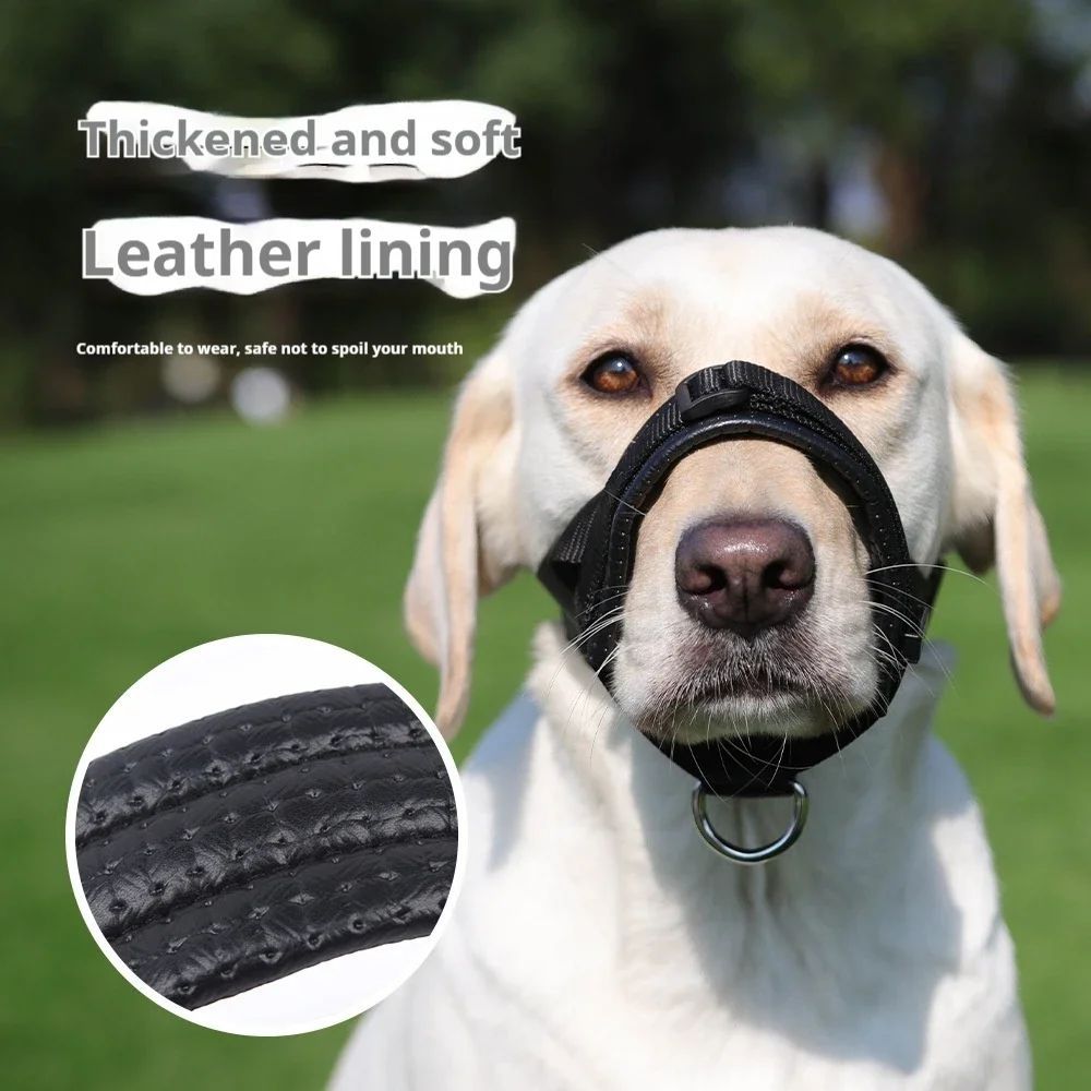 HKM-6224445 Adjustable Anti-Bite & Anti-Barking Dog Muzzle with Soft Foam and Enhanced Comfort