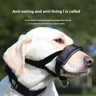 HKM-6224445 Adjustable Anti-Bite & Anti-Barking Dog Muzzle with Soft Foam and Enhanced Comfort