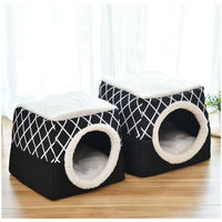 HKM-6225213 Cozy Flannel Cat House with Spacious Design for All Seasons