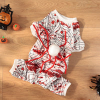 HKM-6227517 Personalized Halloween Bloodshot Spider Skirt for Dogs, Casual Pet Clothing in Multiple Sizes