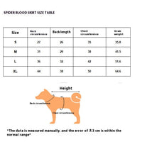 HKM-6227517 Personalized Halloween Bloodshot Spider Skirt for Dogs, Casual Pet Clothing in Multiple Sizes