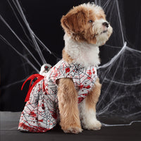 HKM-6227517 Personalized Halloween Bloodshot Spider Skirt for Dogs, Casual Pet Clothing in Multiple Sizes