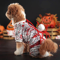 HKM-6227517 Personalized Halloween Bloodshot Spider Skirt for Dogs, Casual Pet Clothing in Multiple Sizes