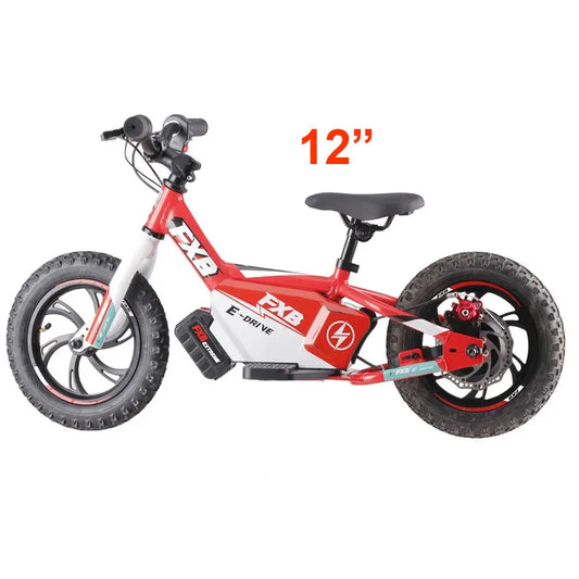 HKM-622803 12-Inch Electric Balance Bike for Kids Aged 3-6 Years, 250W, Aluminum Frame, Steel Fork, Disc Brake