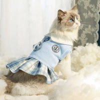 HKM-6228541 Tartan Skirt for Pets in Pink, Blue, and Green - Sizes XS to 2XL