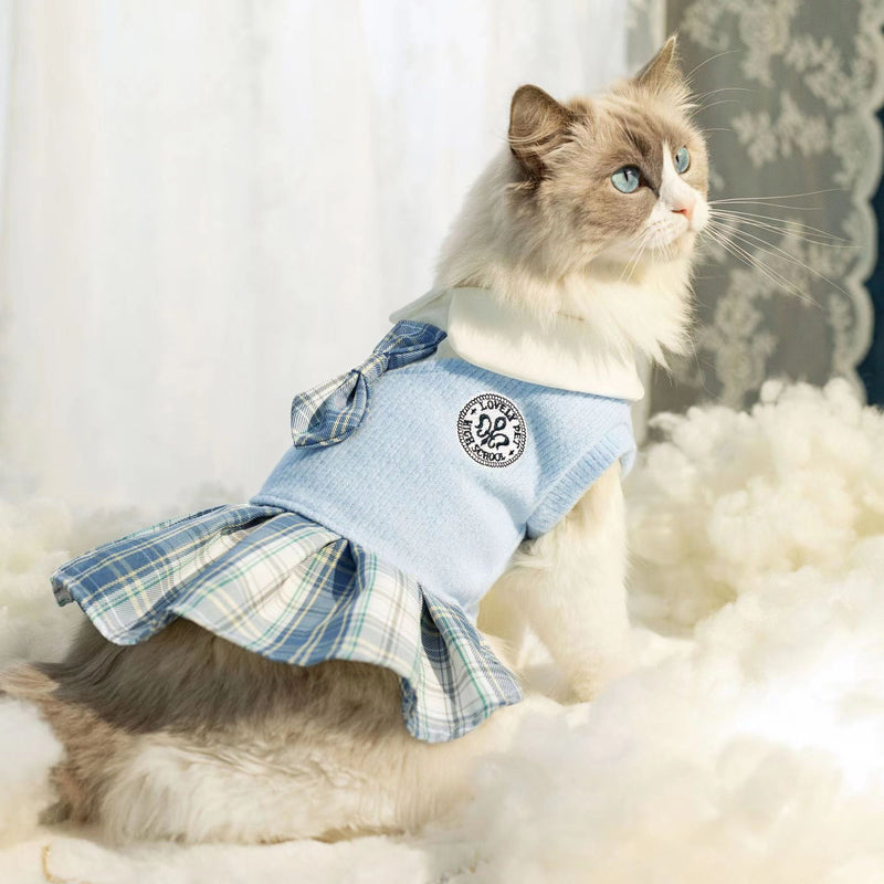 HKM-6228541 Tartan Skirt for Pets in Pink, Blue, and Green - Sizes XS to 2XL