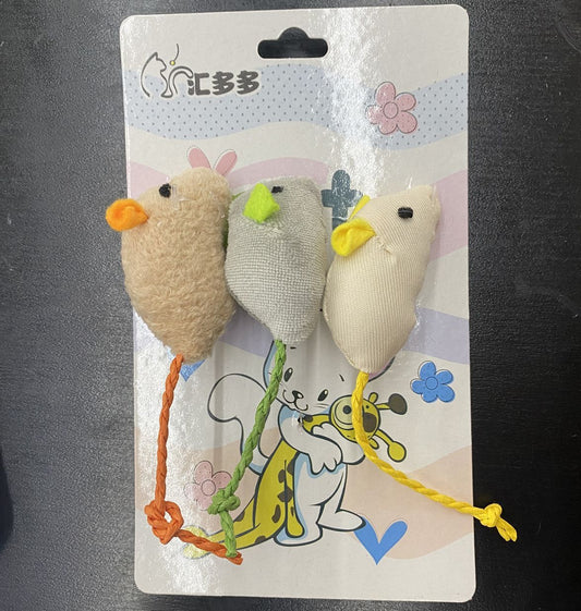 HKM-622995 Plush Simulation Catnip Mouse 3 Piece Set