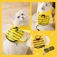 HKM-6230717 Adjustable Cat Walking Rope with Flannel and Mesh Wings for Cats of Various Weights