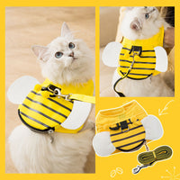 HKM-6230717 Adjustable Cat Walking Rope with Flannel and Mesh Wings for Cats of Various Weights