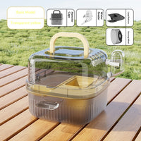 HKM-6233149 Portable Outdoor Hamster Travel Cage with Water Dispenser and Running Wheel