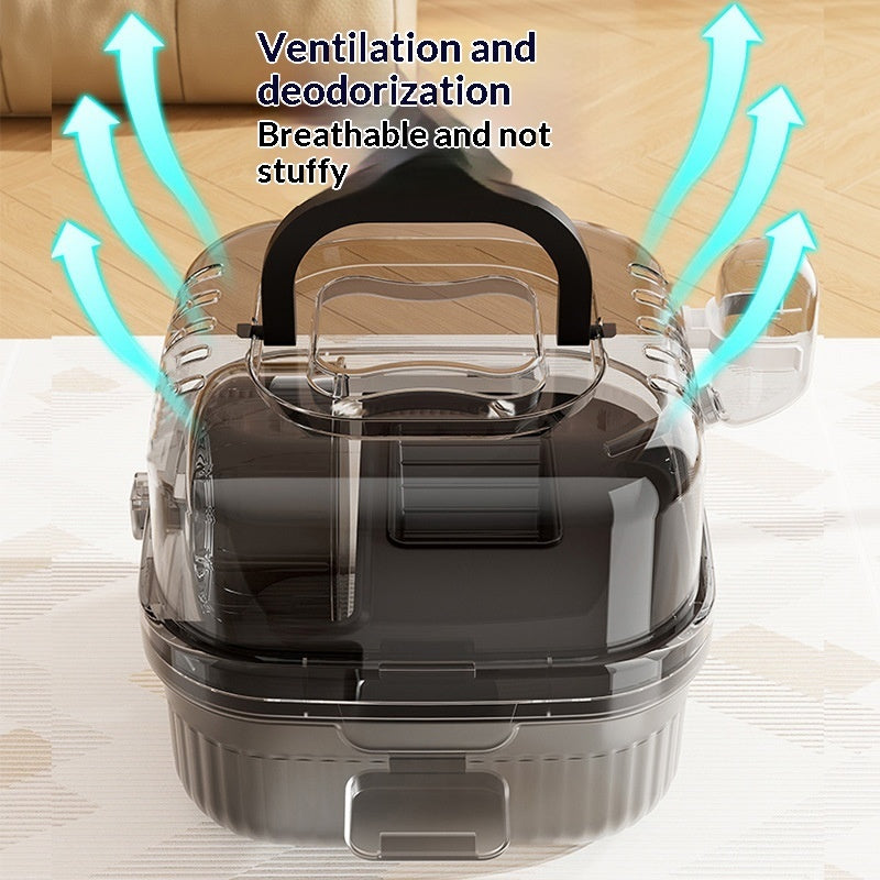HKM-6233149 Portable Outdoor Hamster Travel Cage with Water Dispenser and Running Wheel