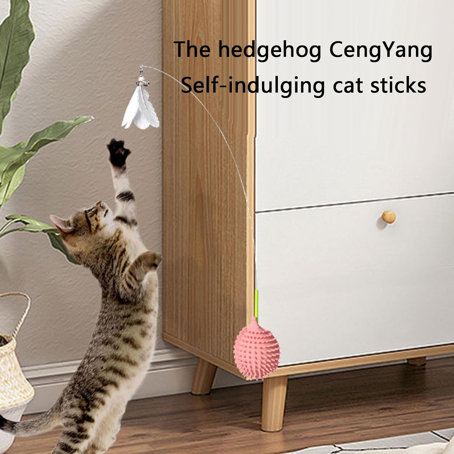 HKM-6234173 Hedgehog-Shaped Interactive Cat Toy and Scratcher for Playtime and Grooming