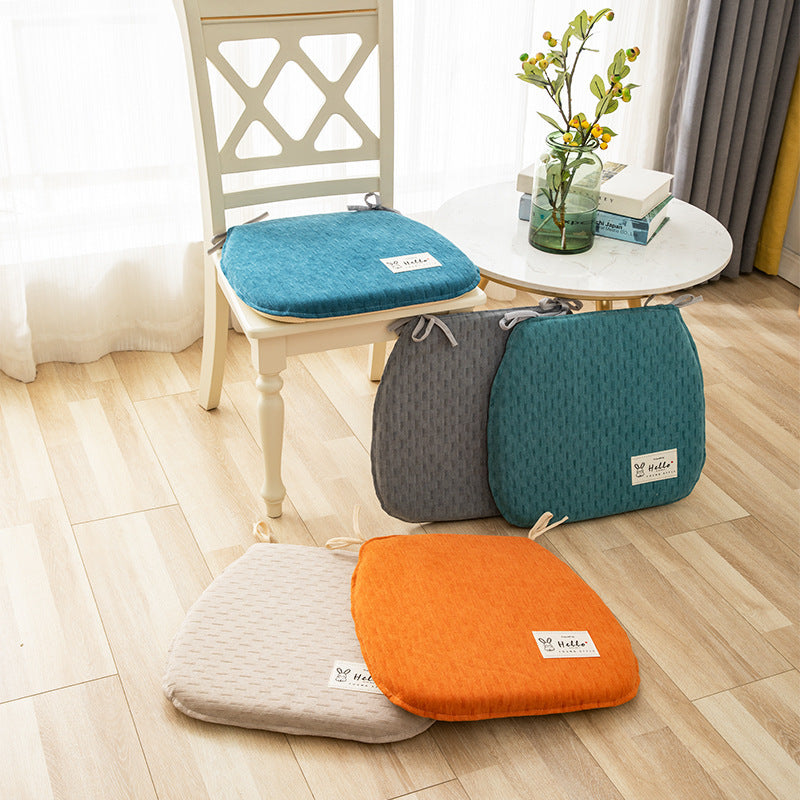 HKM-623443 Memory Foam Chair Cushion - Modern Minimalist Design in Light Gray, Green, Blue, Orange - 37x40cm & 43x45cm Sizes