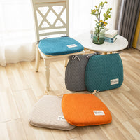 HKM-623443 Memory Foam Chair Cushion - Modern Minimalist Design in Light Gray, Green, Blue, Orange - 37x40cm & 43x45cm Sizes