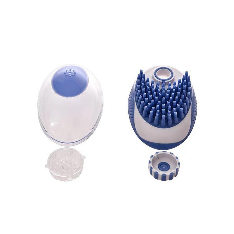 HKM-623443 Silicone Bath Brush and Massage Comb for Dogs and Cats with Liquid Storage Feature