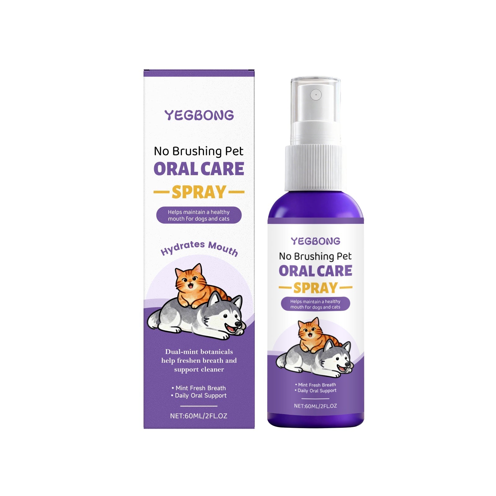 HKM-6234557 Dog Dental Spray with Mint Extract for Fresh Breath and Oral Care