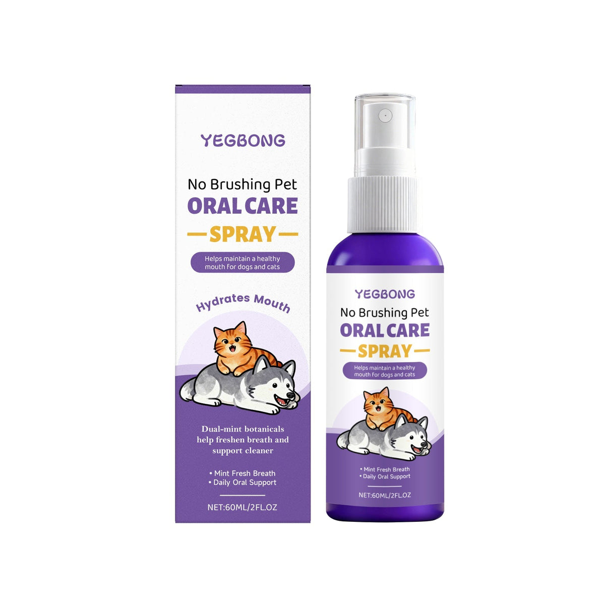 HKM-6234557 Dog Dental Spray with Mint Extract for Fresh Breath and Oral Care