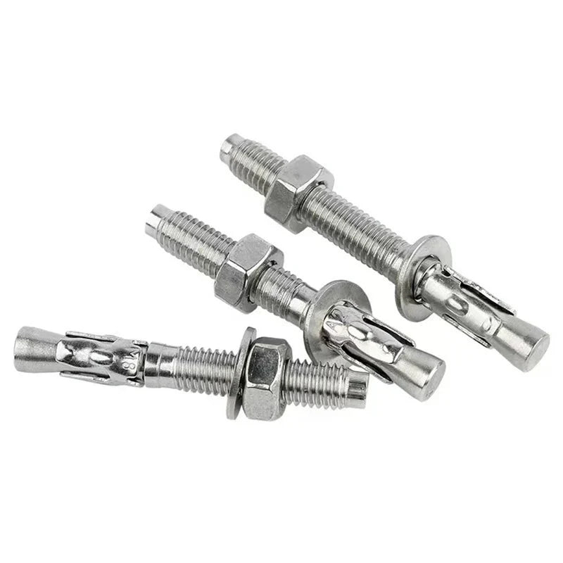 HKM-623571 M10 Hex Bolt, 201/304 Stainless Steel, DIN Standard, External Expansion, Plain Finish, M4 Thread
