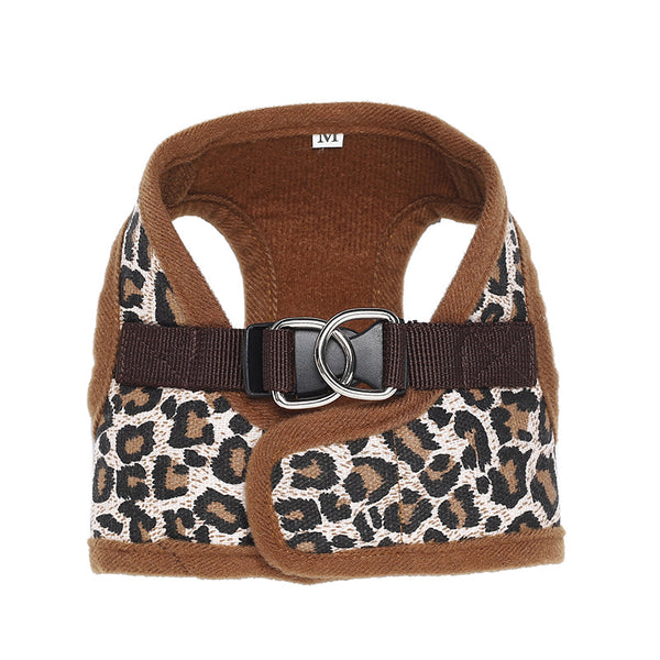 HKM-6235965 Leopard Print and Camouflage Heart Chest Strap in Sandwich Mesh and Cotton Canvas