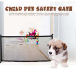 HKM-6236861 Portable Pet Isolation Net - Folding Safety Playpen for Dogs, Black Nylon with Sticky Hooks, Available in Small and Large Sizes