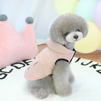 HKM-6237245 Corgi Bichon Cozy Velvet Hooded Vest for Pets - Autumn & Winter Wear