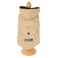 HKM-6237245 Corgi Bichon Cozy Velvet Hooded Vest for Pets - Autumn & Winter Wear