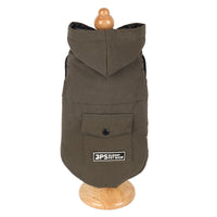 HKM-6237245 Corgi Bichon Cozy Velvet Hooded Vest for Pets - Autumn & Winter Wear