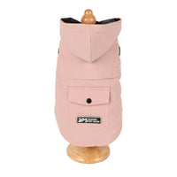 HKM-6237245 Corgi Bichon Cozy Velvet Hooded Vest for Pets - Autumn & Winter Wear