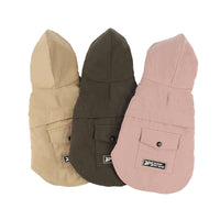 HKM-6237245 Corgi Bichon Cozy Velvet Hooded Vest for Pets - Autumn & Winter Wear
