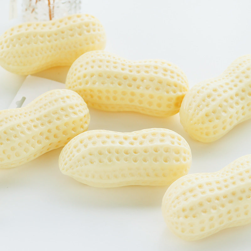 HKM-6237501 Interactive Sounding Dog Toy - Durable TPR Peanut Shaped Design, 14*8cm, 130g
