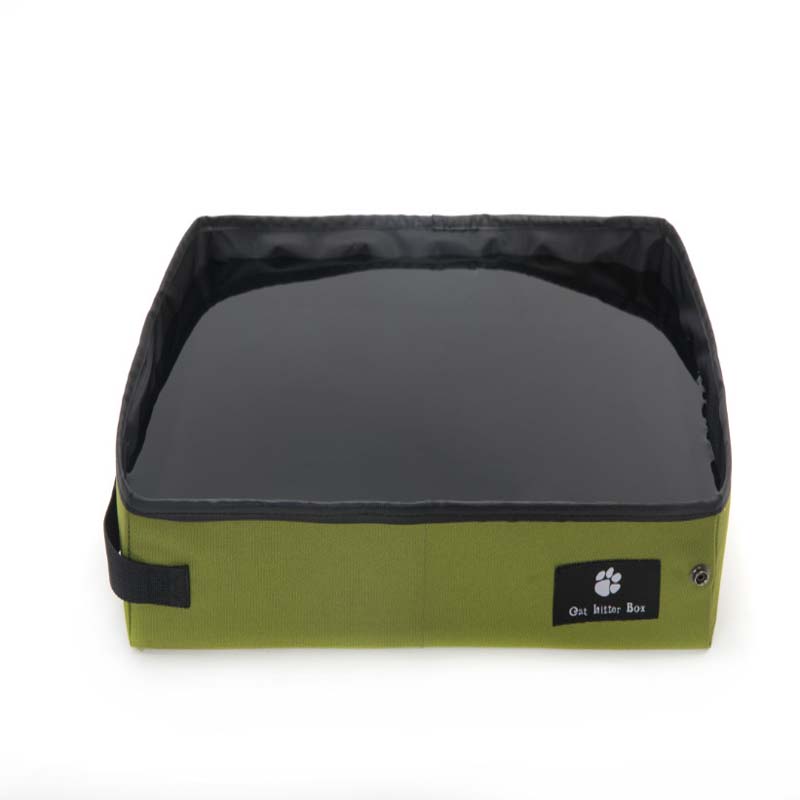 HKM-6238141 Portable Folding Cat Litter Box for Travel - Waterproof Oxford Cloth Design