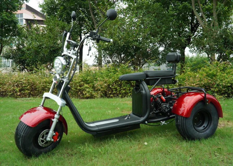 HKM-623891 3000W Three-Wheel Electric Scooter with Bluetooth, Full Suspension & Long Range