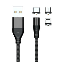 HKM-624083 Magnetic Type-C Charging Cable with Indicator Light and Woven Design (1-2m)
