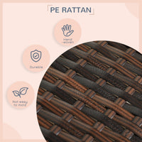 HKM-6241085 Outdoor Dog Bed with Canopy, Rattan House and Soft Removable Cushion for Medium to Large Dogs