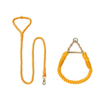 HKM-6242237 Woven Cotton Dog Leash and Collar Set in Various Colors and Sizes