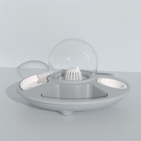 HKM-6242621 UFO Bowl with Anti-Overturning Feeder - Multiple Color Options and Placemat Designs