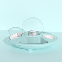 HKM-6242621 UFO Bowl with Anti-Overturning Feeder - Multiple Color Options and Placemat Designs