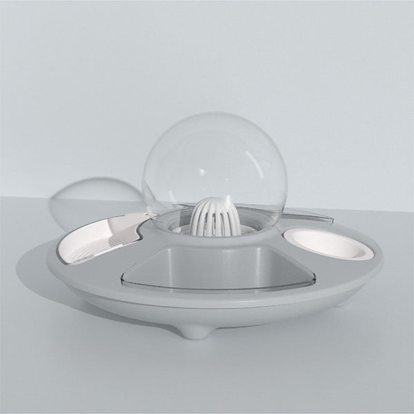 HKM-6242621 UFO Bowl with Anti-Overturning Feeder - Multiple Color Options and Placemat Designs