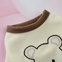 HKM-6243005 Adorable Bear-Themed Small Schnauzer Dog Clothing Set - Skirt & T-Shirt Options Available